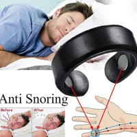 Anti Snore Sleep Aid สำหรับการนอนกรน Anti Snoring Device Ring Magnetic Therapy Acupressure Treatment Against Finger Ring-Souyine