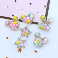 20ชิ้นล็อต Rhinestone &amp; Pearl Cat Star กระต่ายหัวใจ Applique สำหรับ DIY เสื้อผ้า Patch หมวกรองเท้า Headwear คลิปผมตกแต่ง Patches