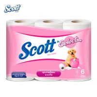 ใหม่!! Scott Select สีชมพ 6ม้วน ความยาว94.5เมตร หนา2ชั้น