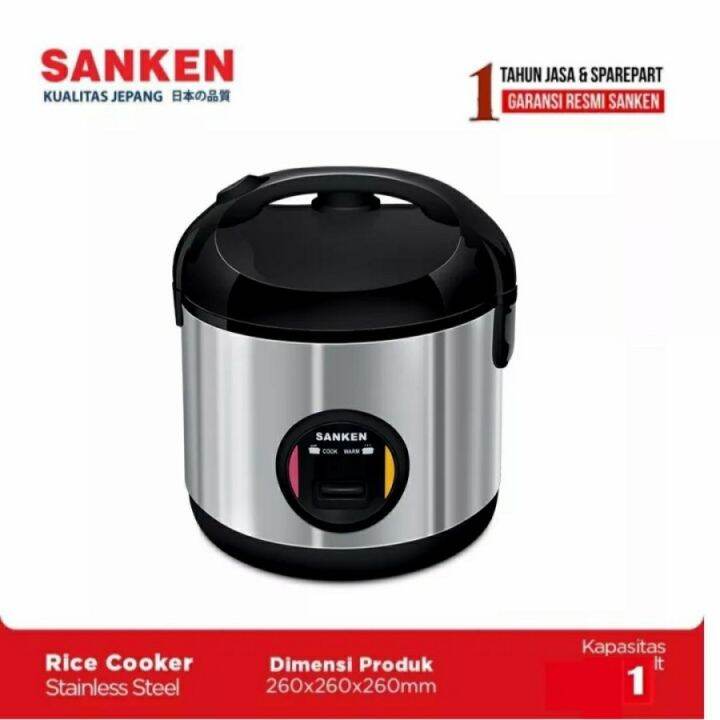 Sanken SJ203BK Rice Cooker Stainless Steel [1L] Black Lazada Indonesia