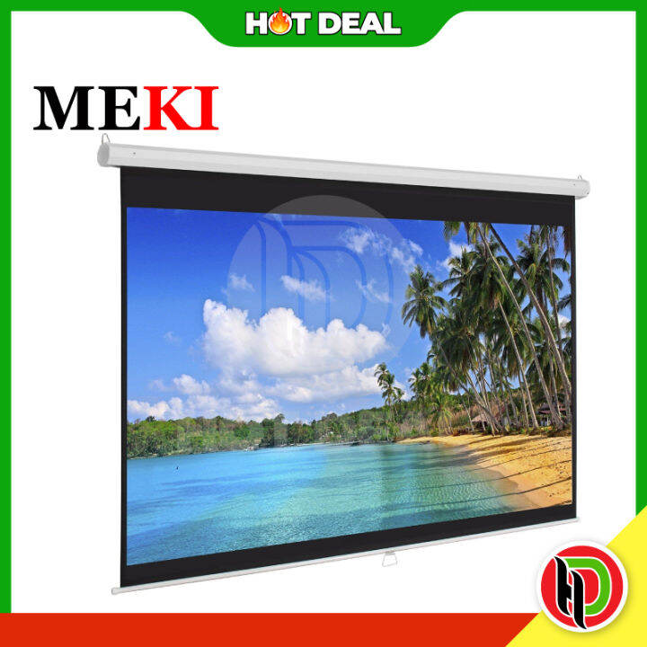 Hotdeal Meki 120x120 10 X 10 Manual Projector Wall Screen Matt