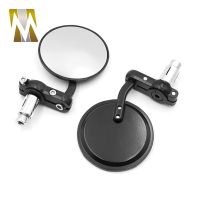 2PCS Rearview Mirror 7/8inch Handle Bar Motorcycle Universal Rear View Mirrors Scooters Round Handlebar End Accessories Aluminum Mirrors