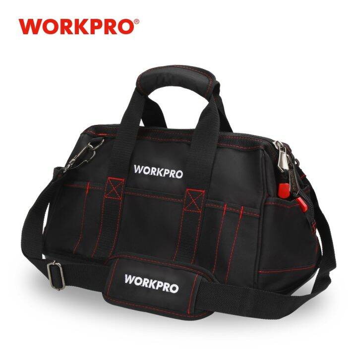 workpro-กระเป๋าเครื่องมือ-กระเป๋าช่าง-16-นิ้ว-กระเป๋าใส่เครื่องมือ-กระเป๋าใส่เครื่องมือกันน้ำ-สะพายข้าง