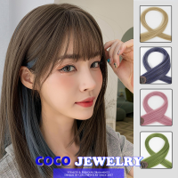 COCOJEWELRY วิกย้อมสีแขวนหูสีแบบคลิปผมผู้หญิงเน้นสไตล์ชุดวันพีชไม่มีรอยต่อ