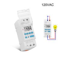 16A Delay สำหรับรีเลย์เวลา Din Rail Cycle Delay Timer รีเลย์สำหรับอุตสาหกรรม120V/220V/24V/12V/5V เปลี่ยนแบตเตอรี่