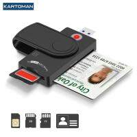 KARTOMAN USB 2.0เครื่องอ่านการ์ดอัจฉริยะ Micro Sd/tf เมมโมรีที่เก็บบัตรอร์สำหรับ DNIE Dni Citizen ซิมอะแดปเตอร์ขั้วต่อ