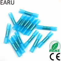 50pcs Blue 16-14 AWG Heat Shrink Butt Wire Cable Crimp Connector Electrical Terminals 1.5-2.5mm2 Quick Connect Connector BHT2