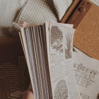 175Pcs Vintage Flower Music Craft Paper Junk Journal Ephemera Retro Newspaper DIY Album Diary Scrapbooking Material Paper Packs