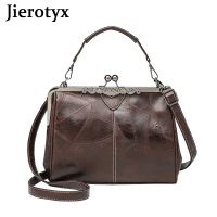 【YD】 JIEROTYX Lock Handbags for Leather Evening Clutch Satchel Purse Tote Shoulder