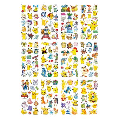 Tattoo stickers waterproof men and women 12 Japanese Pokémon Pokemon Pikachu cute sweet cartoon flower arm