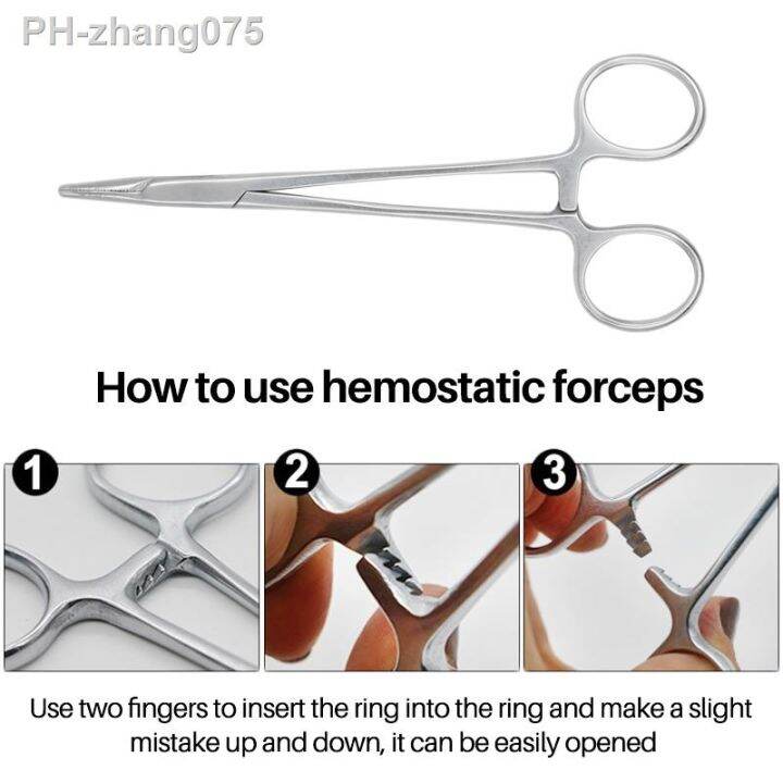 16cm-18cm-stainless-steel-veterinary-needle-holder-suturing-forceps-hemostatic-pliers-livestock-pet-animal-surgical-tools