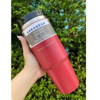 แก้วเก็บความเย็นขนาด890ml สีล้วนสีสันสดใส ครบชุดแก้วฝาหลอด