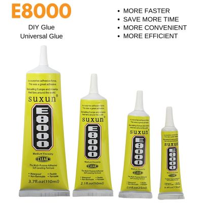 15/25/50/110ML Universal DIY Glue E-8000 Contact Phone Repair Glass Plastic Adhesive SUXUN E8000 Clear Glue Adhesives Tape
