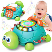 Infant Toddler Boy Musical Turtle Crawling Early Learning Educational Toy with Light and Music Baby Toy