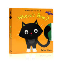 Wheres Boo English original a hide and seek Book Childrens Enlightenment cardboard touch Book parent-child interaction English Halloween theme picture book