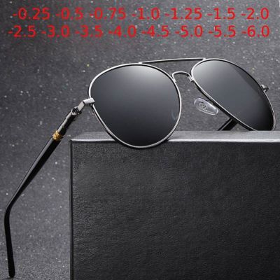 Prescription Polarized Nearsighted Pilot Sunglasses Men Women Driving Sun Glasses Spectacles With Diopter -0.5 -1.0 -1.5 to -6.0