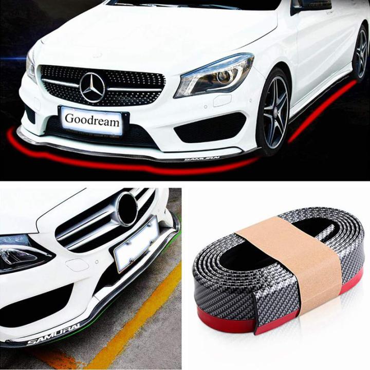 FinnSalle Bumper Protector, Front Bumper Lip,Can Protect Front Lip  Side  Skirt,as the front lip spoiler for Cars Trucks SUV To Protect cars from  collision (2.5m,Carbon Fiber black) Lazada Singapore