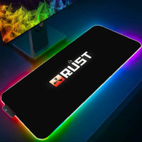 Video Game Rust Car Keyboard Pad Gaming Mouse Pad Gamer Mousepad RGB LED Desk Mat Pc Mats Large Mice Keyboards Computer