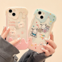 ไอศกรีม กระต่าย เคสศัพท์สุนัข Pacha ใช้ได้ครับ 1314pro1112 เคสศัพท์ เคสนิ่มซิลิโคนใส