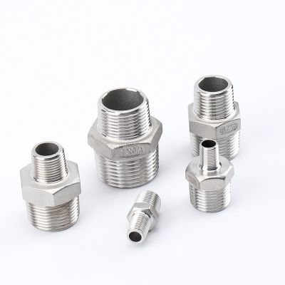 Hex Nipple Union 304 Stainless Steel Pipe Fitting Connector Coupler water oil 1/8 3/8 1/2 1 1-1/2 BSP Male to Male Thread
