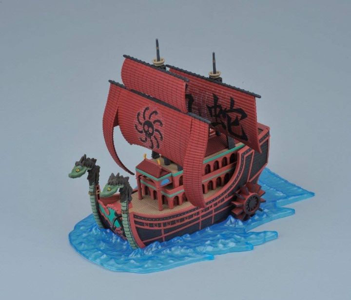 โมเดล-วันพีช-ฟิกเกอร์-โมเดลเรือวันพีช-โมเดลเรือแฮนค๊อกโมเดลวันพีชแท้แมวทอง-เรือคุจา-bandai-grand-ship-collection-one-piece-06-kuja-pirates-ship-hancock