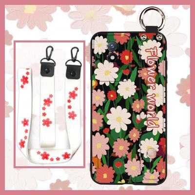 Anti-knock sunflower Phone Case For VIVO Y02 4G Back Cover Durable Dirt-resistant protective armor case cartoon Lanyard