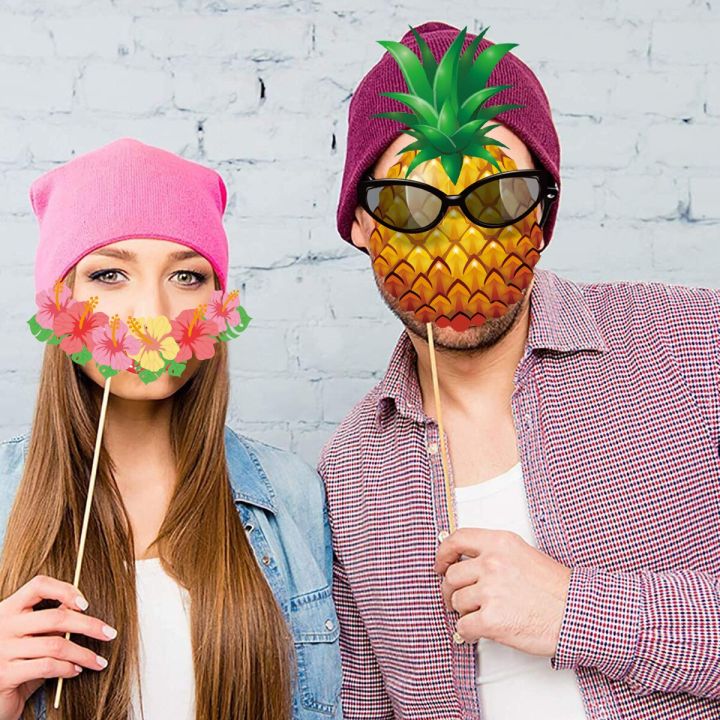21pcs-tropical-summer-luau-hawaii-theme-party-pineapple-guitar-photo-booth-props-beach-birthday-wediing-party-props-decoration