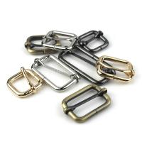 Metal sliding bar buckle tri-gildes slider rectangle adjuster buckle for leather craft bag strap belt shoulder webbing Shoes Accessories