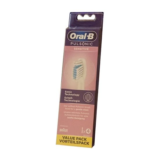 Oral-B Pulsonic Sensitive Replacement Electric Toothbrush Heads 4-Pack SR32S-4