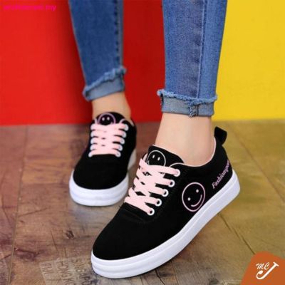 CODff51906at McJoden - SMILE Women Flat Sport Runing Shoes Breathable Student White Sneaker kasut wanita (991)/x McJoden - SMILE Wome