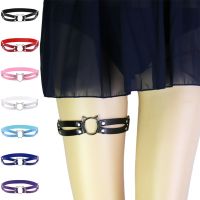 【cw】 Pu Leather Garter women Elastic Round Leg Straps Emo Adjustable Thigh Harness Kawaii Punk Gothic Accessories