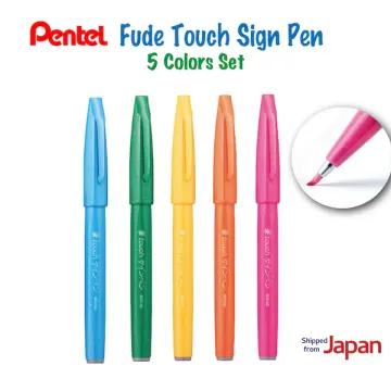 12colors Japan Pentel Touch Brush Pen Set Color Calligraphy Pens Lettering  Pennarelli Bullet Journal Supplies Felt Tip Sign Pens - Art Markers -  AliExpress