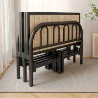 [Free ship] Folding bed single solid simple rental room iron reinforcement adult nap 1.2m