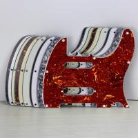 FLEOR TL Nashville Pickguard กีตาร์ด้านหน้ารอยขีดข่วนแผ้นคอยล์เดี่ยว-คอยล์เดี่ยว8รูพร้อมสกรูตัวเลือก11สี