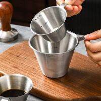 hotx【DT】 100ml/250ml Espresso Cup 304 Measuring Extraction Ounce Barista Tools