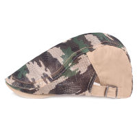 Camouflage ตาข่าย Beret ฤดูร้อนฤดูใบไม้ผลิผู้ชายผู้หญิงสุทธิ Newsboy หมวก Ivy หมวกกอล์ฟขับรถแบน Cabbies Berets หมวก Sunhat