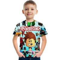 Top Fashion Kids T-shirt Roblox Boy ของขวัญวันเกิดเด็กอะนิเมะแขนสั้นสบาย ๆ เด็กเสื้อผ้าสบาย ๆ