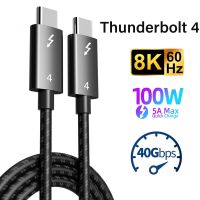 Thunderbolt 4สายชาร์จเร็ว PD 100W,หน้าจอแสดงผลวิดีโอ USB 4 40Gbps USB Type C เป็น Type C สำหรับ MacBook Pro iPad Sansung S22 Ultra Hub SSD ใช้งานร่วมกับ thunderbolt 3(0.5M/1M/2M)