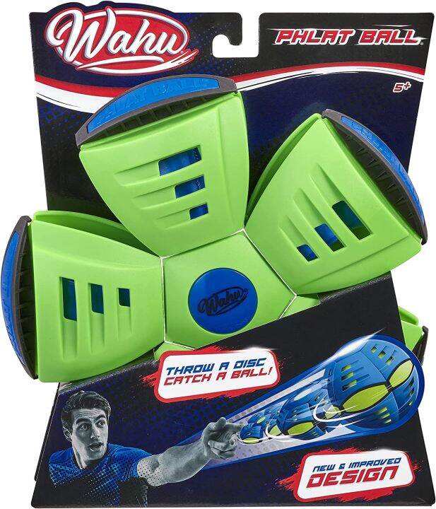 Wahu Phlat Ball Classic Green - Throw A Disc Catch A Ball! - Time Delay 