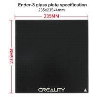 Ender3 Carbon Crystal Silicon Glass Plate Hot Bed Surface For Ender-3pro/Ender-5/CR6SE 3D Printer Platform 235×235MM Vacuum Cleaners Accessories