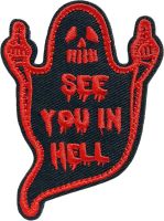 เวลโคร แพทช์ทหาร SEE YOU IN HELL Velcro Joke Patch แพทช์ทหาร ตีนตุ๊กแก