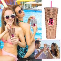 2 Colors Barbie Style Double Wall  Cup With Straw Creative Tumbler 700ML E0V5