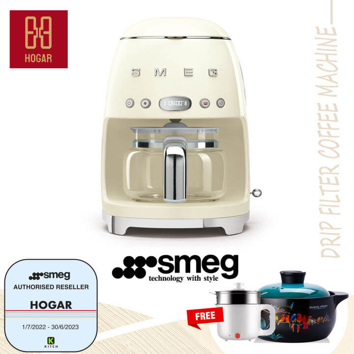 Smeg Drip Filter Coffee Machine DCF02 Cream Filter Coffee Dripper Coffee Maker Portable