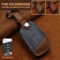 ✘ New Leather Key Cover Remote Case Shell For VW PASSAT 2015 - 2020 B8 Skoda Kodiaq Superb A7 car key case key holder