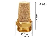 BSL-M5 1/8 1/4 3/8 1/2นิวเมติกส์ท่อไอเสียทองเหลืองท่อไอเสีย Silencers ข้อต่อลดตัวกรองสัญญาณรบกวนทองแดงแบน/ท่อไอเสียแบบยาว