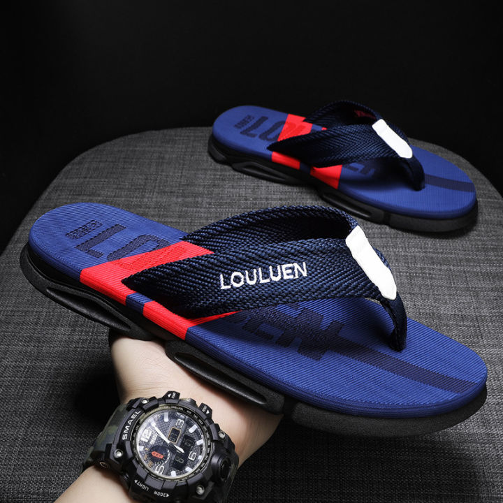 Slippers man summer ankle wrap shoes slip-resistant slide sandals