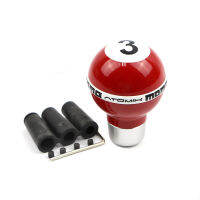 Car Gear Shift Knob Universal Manual Lever Stick Shifter Ball Red 3 Billiard Shape