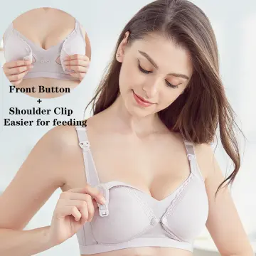 Plus Size Seamless Sexy Open Cup Bra for Maternity Clothes Pregnancy Women  Front Closure Breastfeeding Underwear