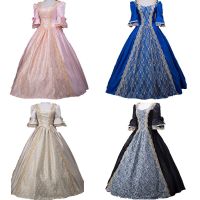 Plus Size Medieval Dress Lace Half Sleeve Victorian Noble Royal Costume Maxi Ball Gown 18Th Century Renaissance Princess Cosplay