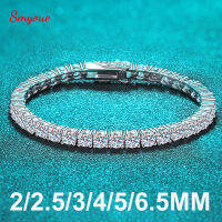 Smyoue 2-6.5มิลลิเมตรจริง Moissanite เทนนิสสร้อยข้อมือสำหรับผู้หญิงของขวัญคริสต์มาสทองคำขาวชุบ100 925เงินสเตอร์ลิงเครื่องประดับจัดงานแต่งงาน